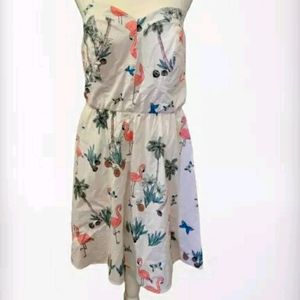 Bailey Blue Flamingo Print Swing Dress
